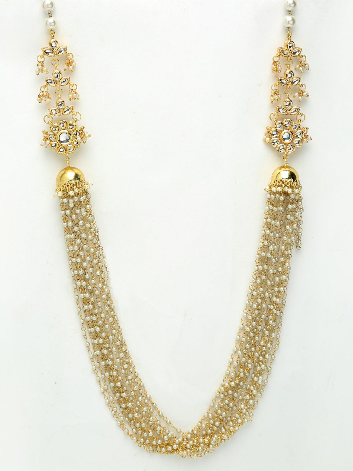 Pearl Jhumki Necklace - Ruby Raang | Grocsy