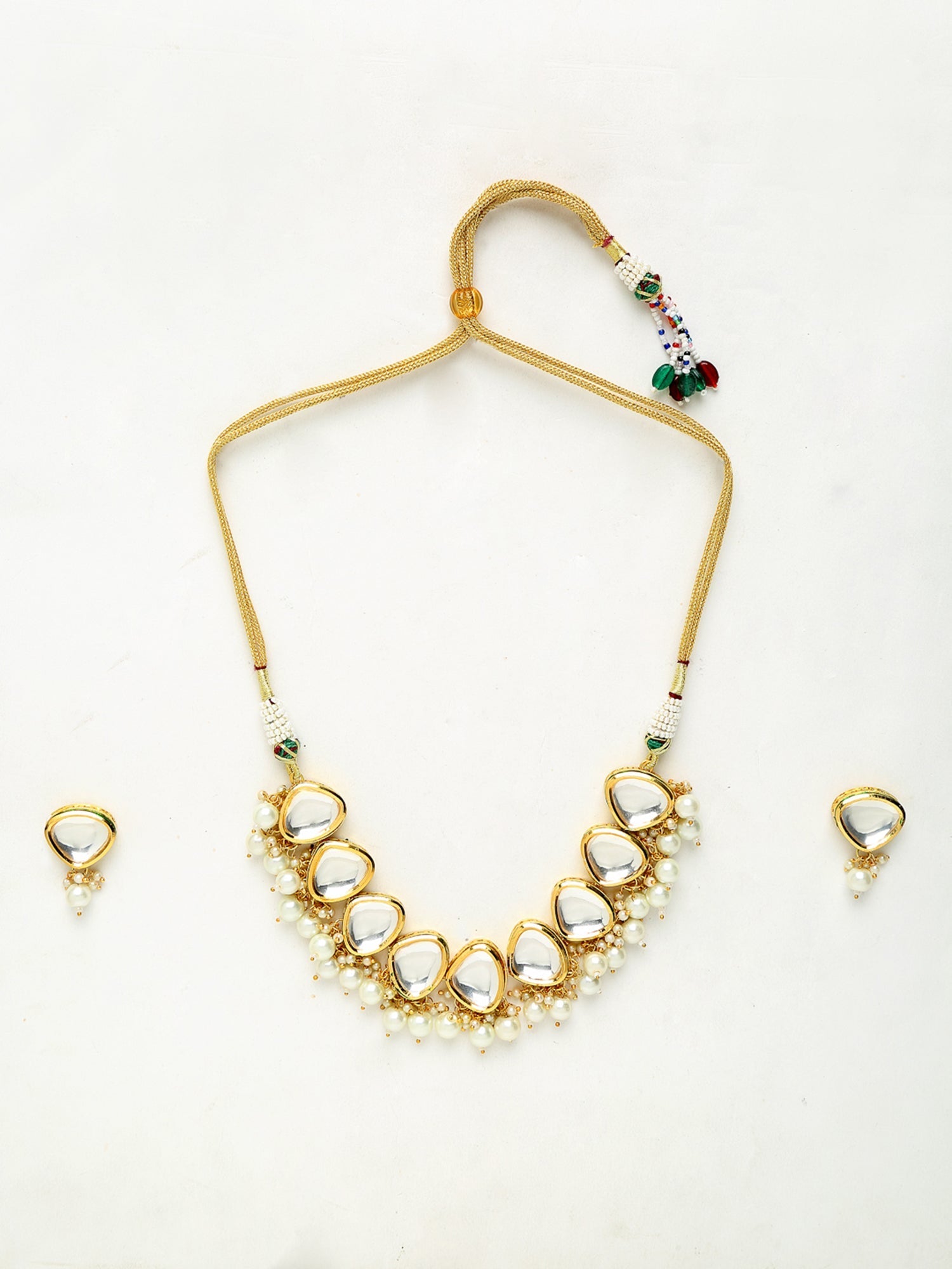 Kundan Choker With Studs - Ruby Raang | Grocsy