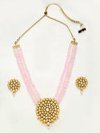 Kundan Neckpiece With Earrings - Ruby Raang | Grocsy