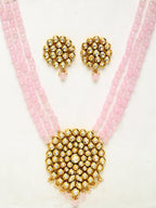 Kundan Neckpiece With Earrings - Ruby Raang | Grocsy
