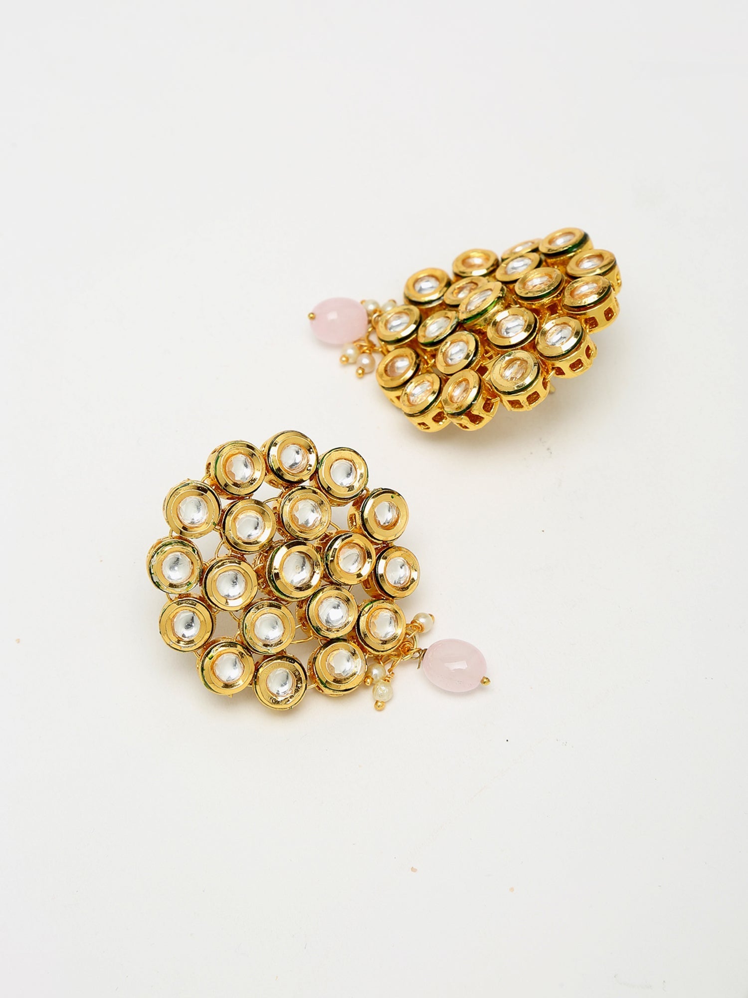 Kundan Neckpiece With Earrings - Ruby Raang | Grocsy