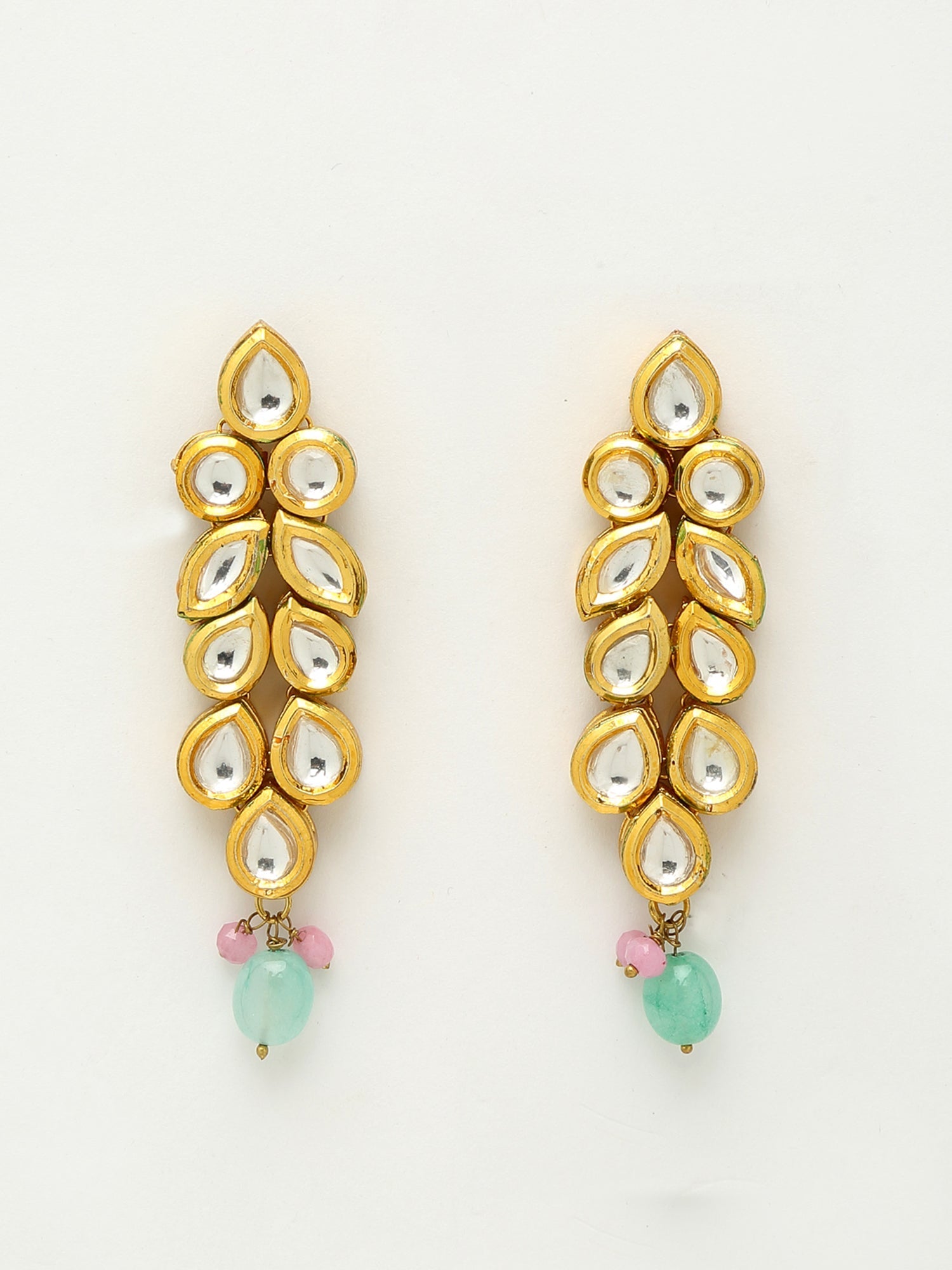 Kundan Neckpiece With Earrings And Maang Tikka - Ruby Raang