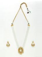 Kundan Neckpiece With Earrings - Ruby Raang | Grocsy