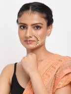 Maharani Kundan Nose Ring - Ruby Raang | Grocsy