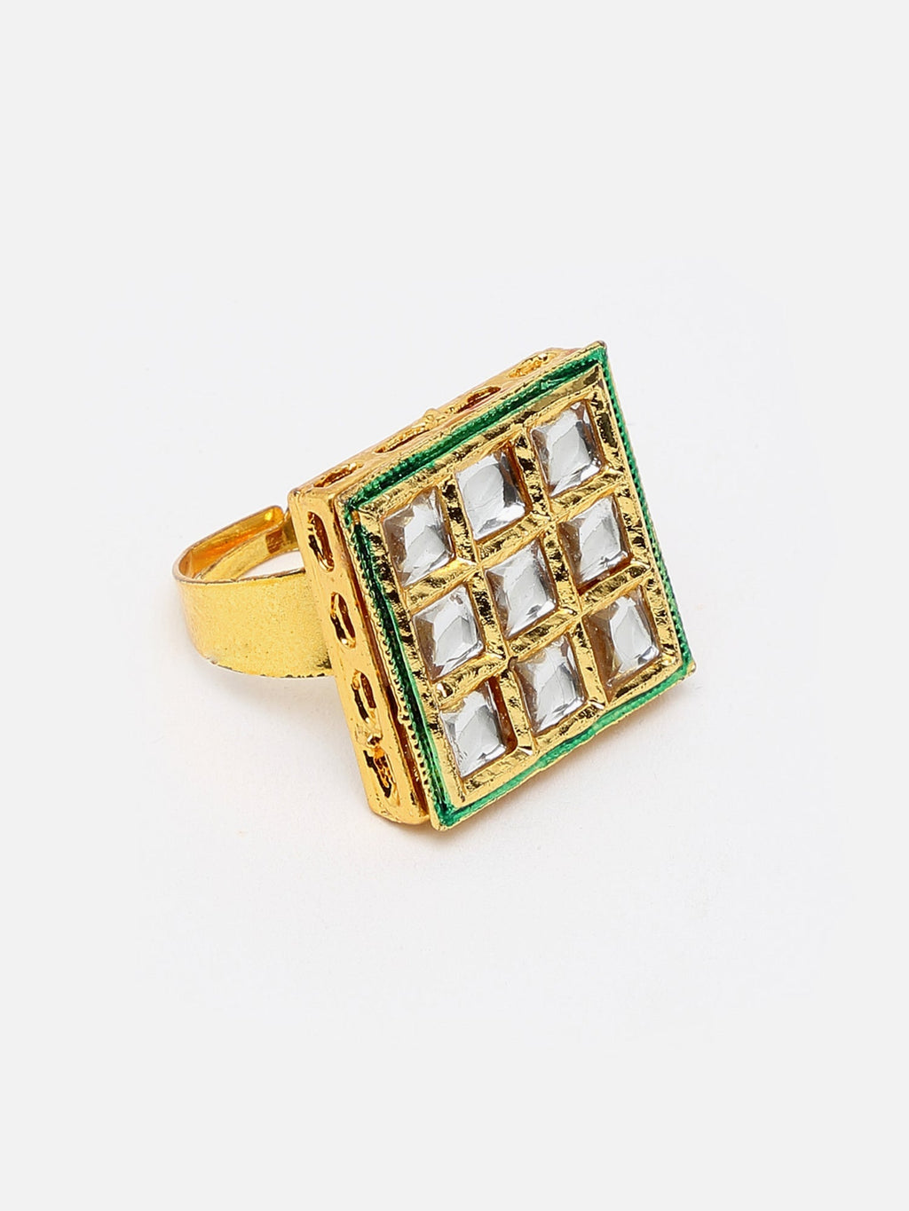 Kundan Ring - Ruby Raang | Grocsy