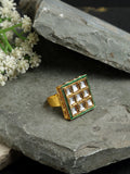 Kundan Ring - Ruby Raang | Grocsy