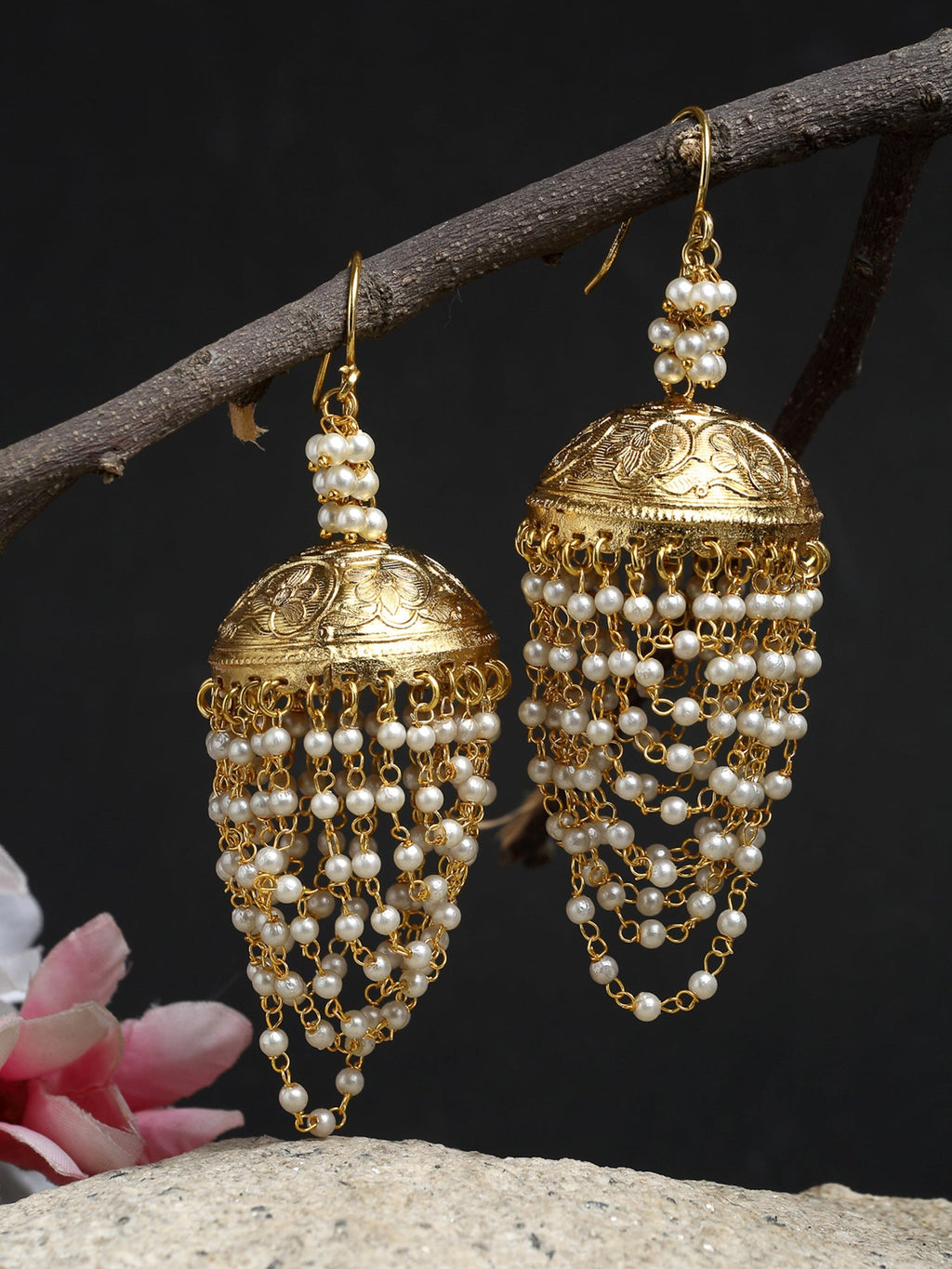 Pearl Jhumkay - Ruby Raang | Grocsy