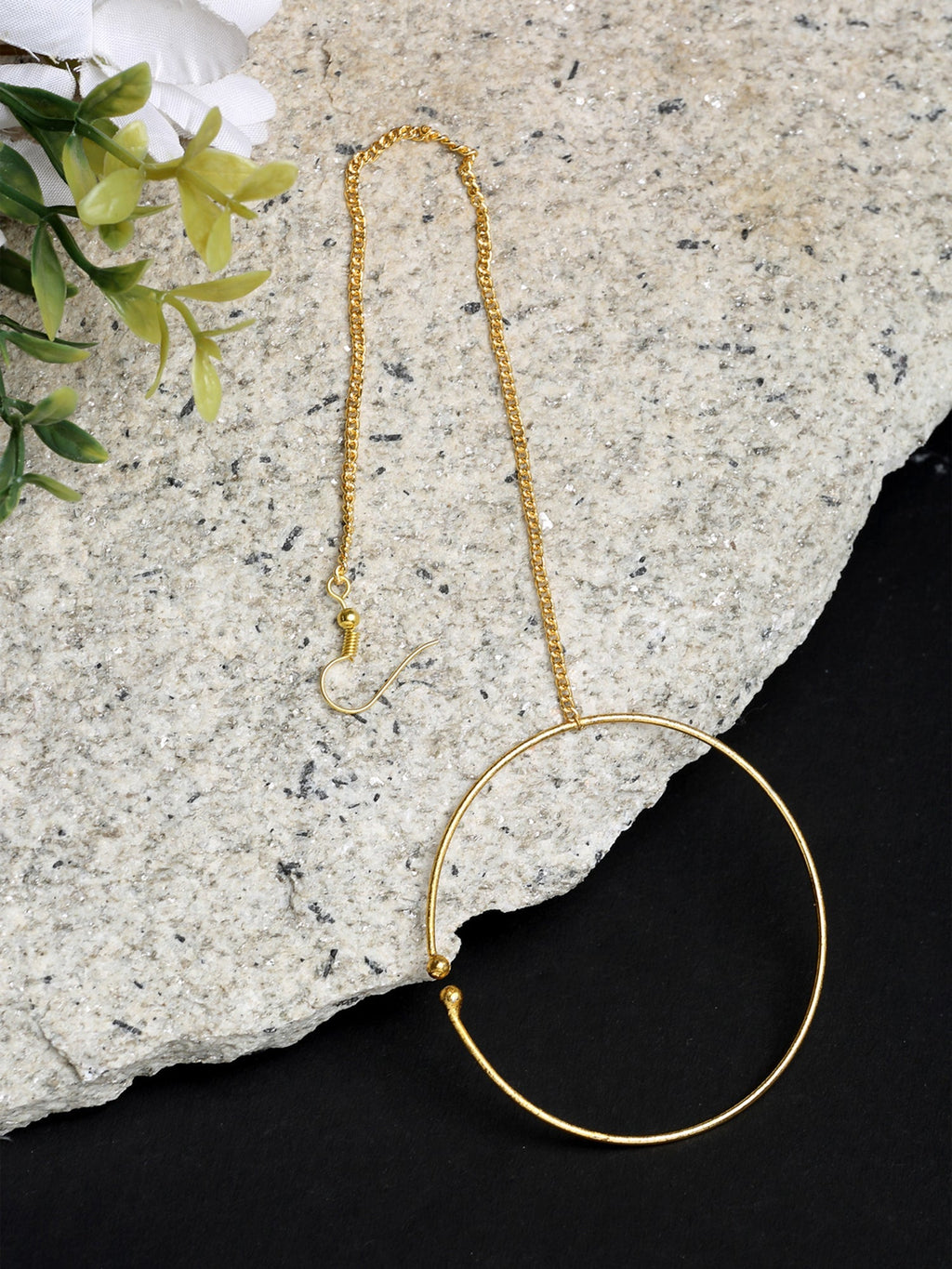 Golden Plated Nose Ring - Ruby Raang | Grocsy