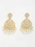 Kundan Pearl Earrings - Ruby Raang | Grocsy
