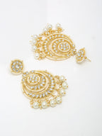 Kundan Pearl Earrings - Ruby Raang | Grocsy