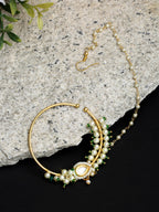 Maharani Kundan Nose Ring - Ruby Raang | Grocsy