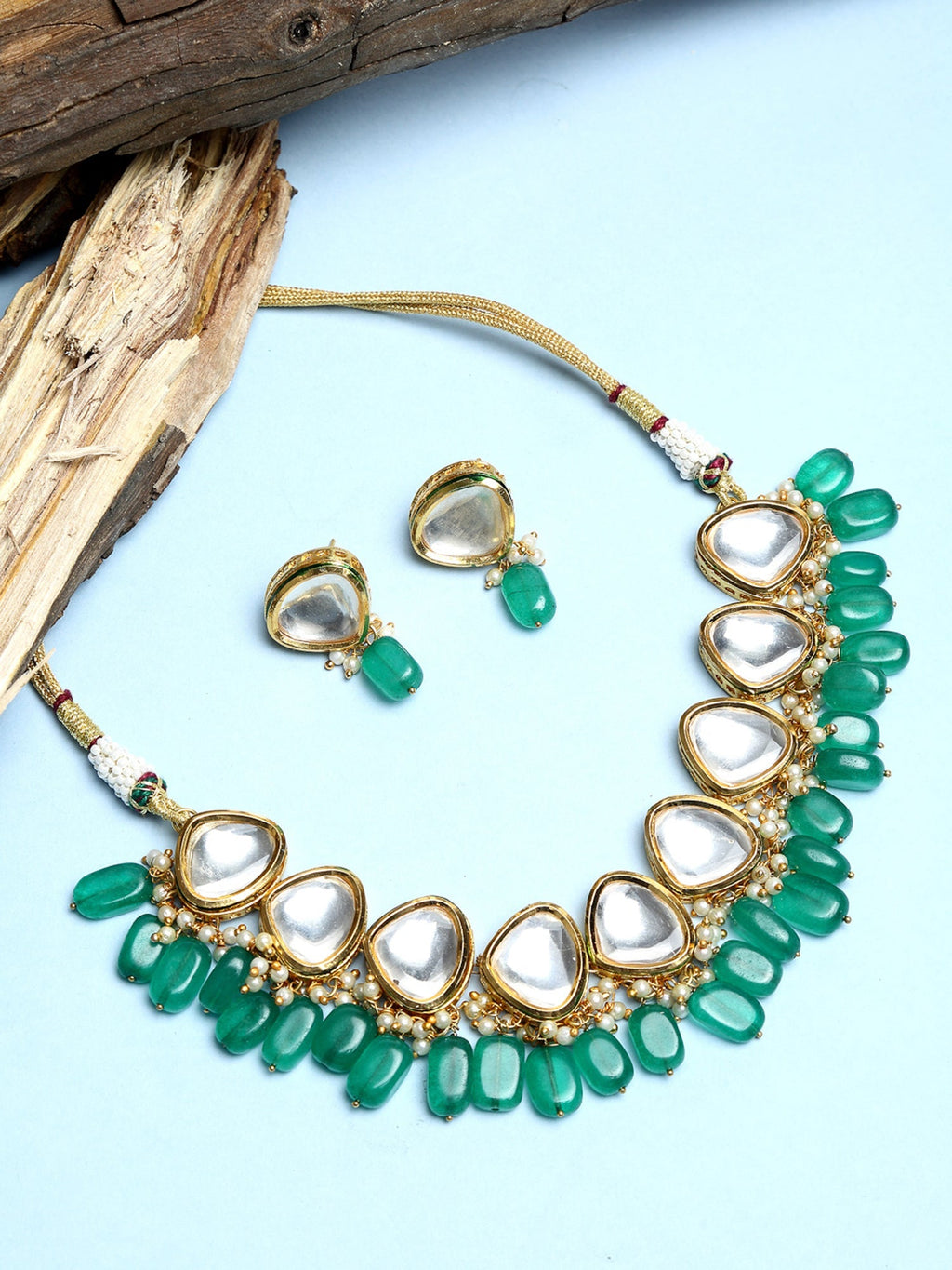 Kundan Choker With Studs - Ruby Raang | Grocsy