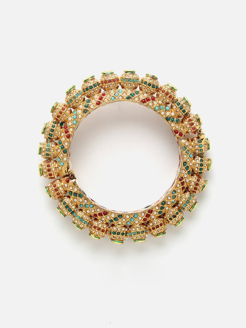 Multi Embellished Bangle - Ruby Raang | Grocsy