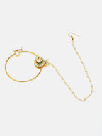 Maharani Kundan Nose Ring - Ruby Raang | Grocsy