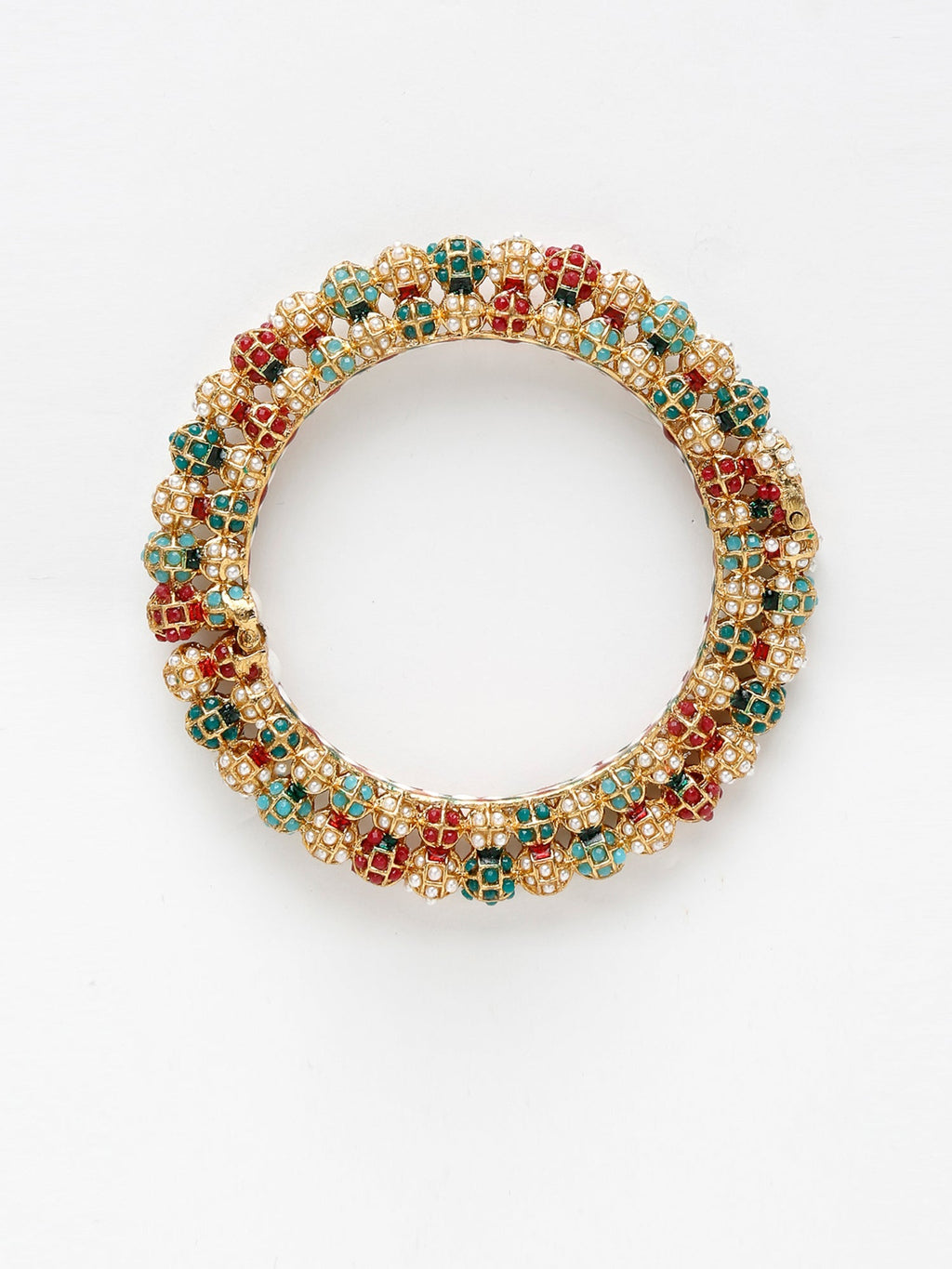 Multi Embellished Bangle - Ruby Raang | Grocsy