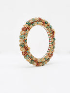 Multi Embellished Bangle - Ruby Raang | Grocsy