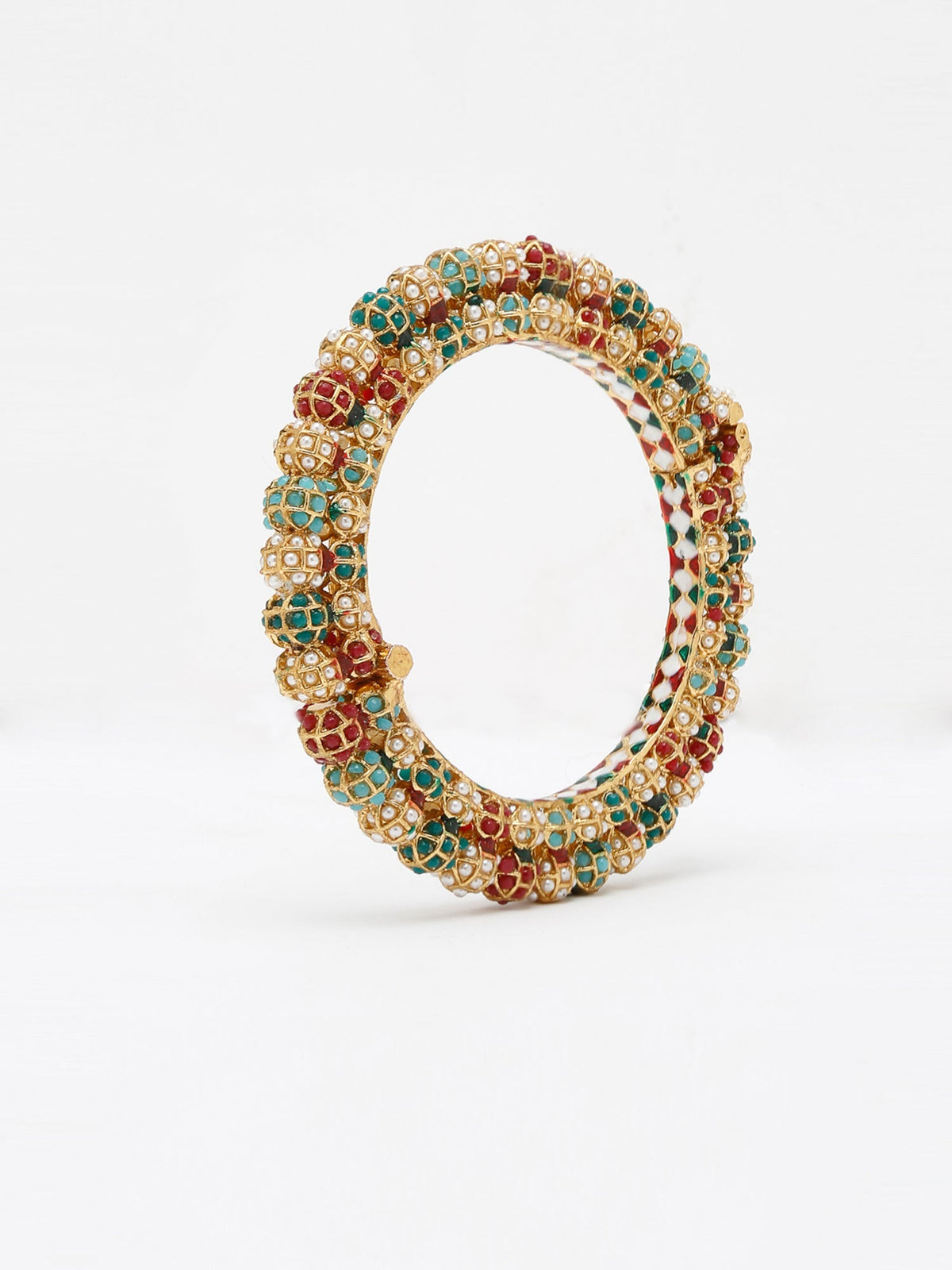 Multi Embellished Bangle - Ruby Raang | Grocsy
