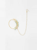 Maharani Kundan Nose Ring - Ruby Raang | Grocsy