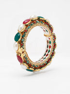 Multi Embellished Bangle - Ruby Raang | Grocsy