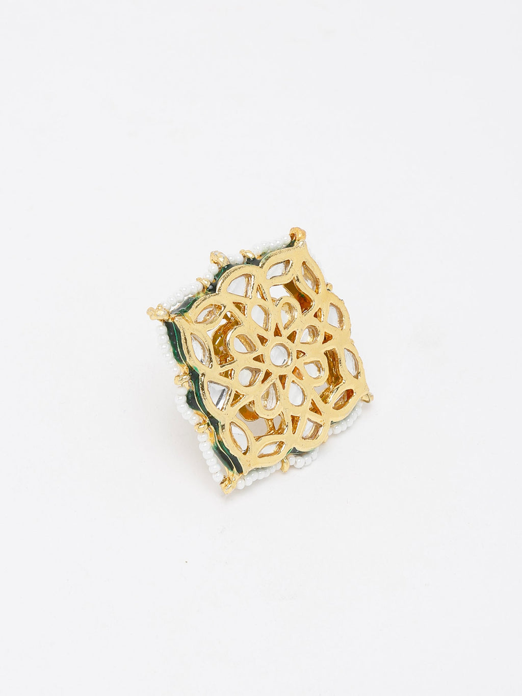 Kundan Cocktail Ring - Ruby Raang | Grocsy