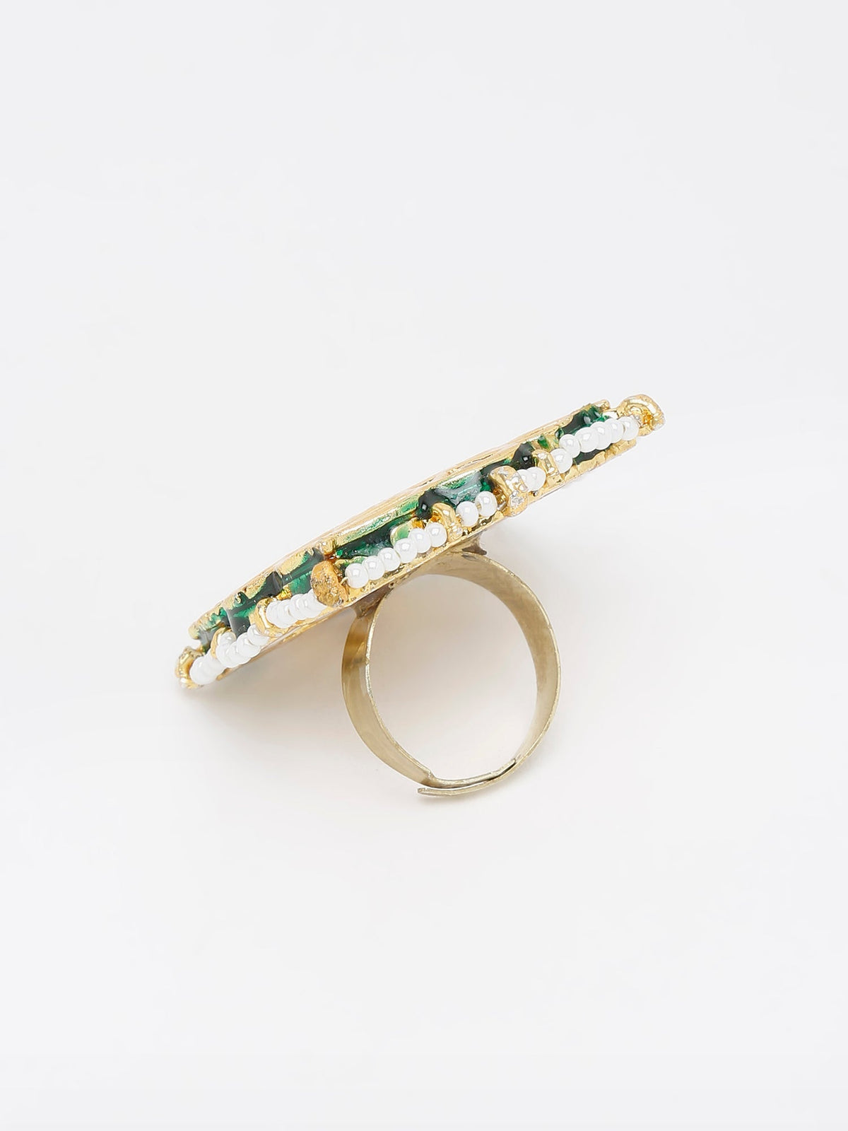 Kundan Cocktail Ring - Ruby Raang | Grocsy