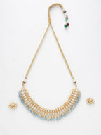 Stone Kundan Choker With Studs - Ruby Raang | Grocsy