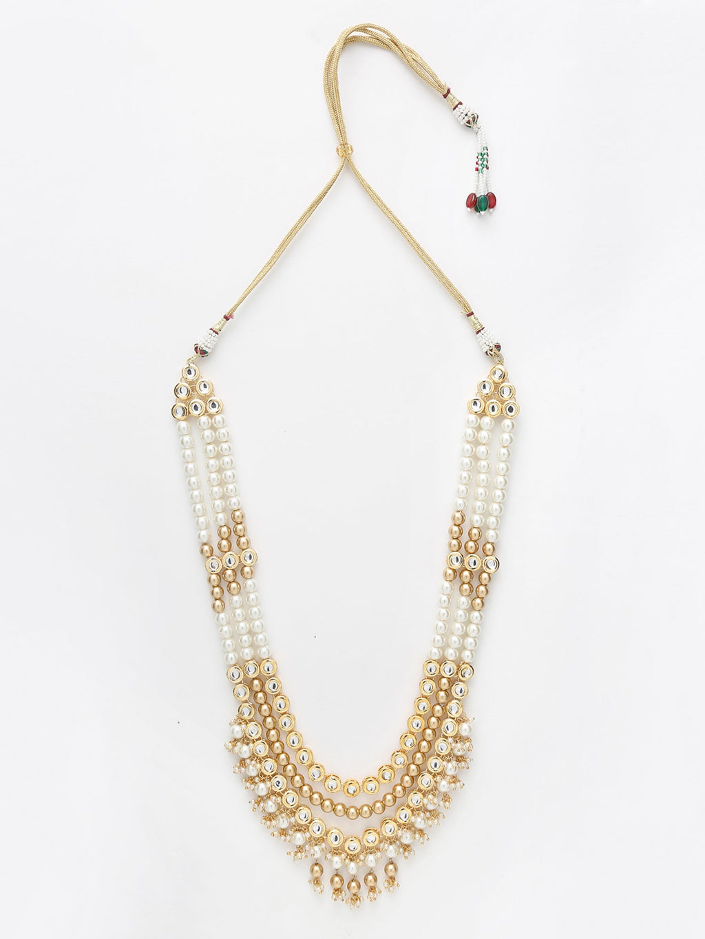 Gold-Polished And Kundan Neckpiece - Ruby Raang | Grocsy