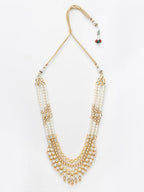 Gold-Polished And Kundan Neckpiece - Ruby Raang | Grocsy