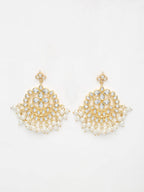 Kundan & Pearl Earrings - Ruby Raang | Grocsy