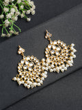 Kundan & Pearl Earrings - Ruby Raang | Grocsy