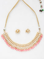 Stone Kundan Choker With Studs - Ruby Raang | Grocsy