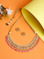 Stone Kundan Choker With Studs - Ruby Raang | Grocsy
