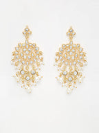 Kundan & Pearl Earrings - Ruby Raang | Grocsy