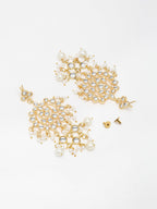 Kundan & Pearl Earrings - Ruby Raang | Grocsy