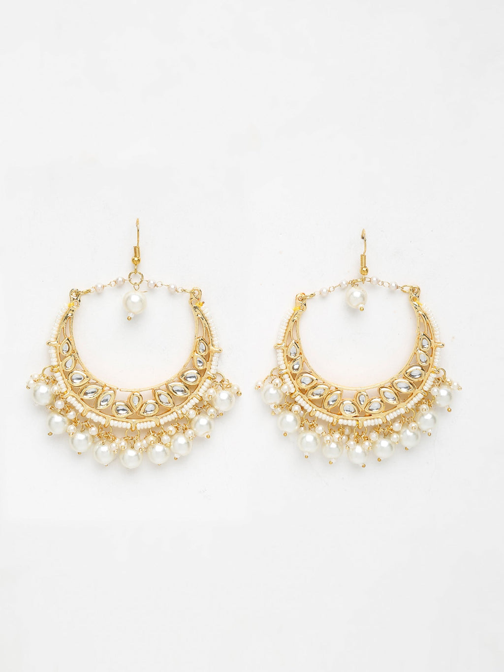 Kundan & Pearl Earrings - Ruby Raang | Grocsy