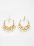 Kundan & Pearl Earrings - Ruby Raang | Grocsy
