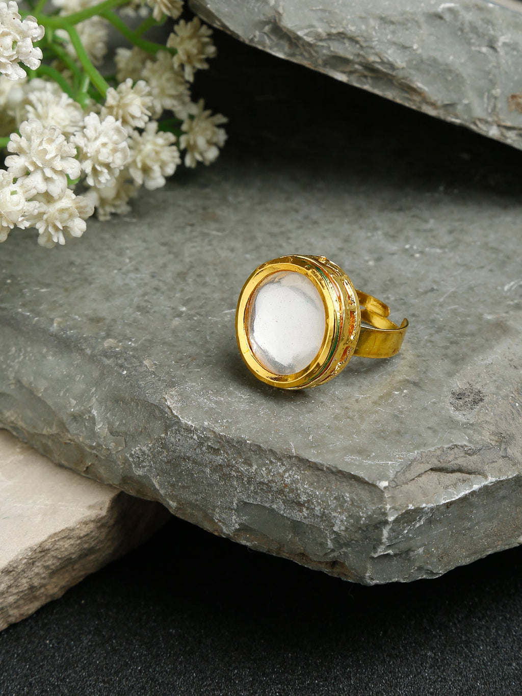 Kundan Ring - Ruby Raang | Grocsy