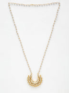 Long Kundan Pearl Neckpiece - Ruby Raang | Grocsy