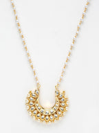 Long Kundan Pearl Neckpiece - Ruby Raang | Grocsy