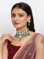Kundan Choker With Studs - Ruby Raang | Grocsy