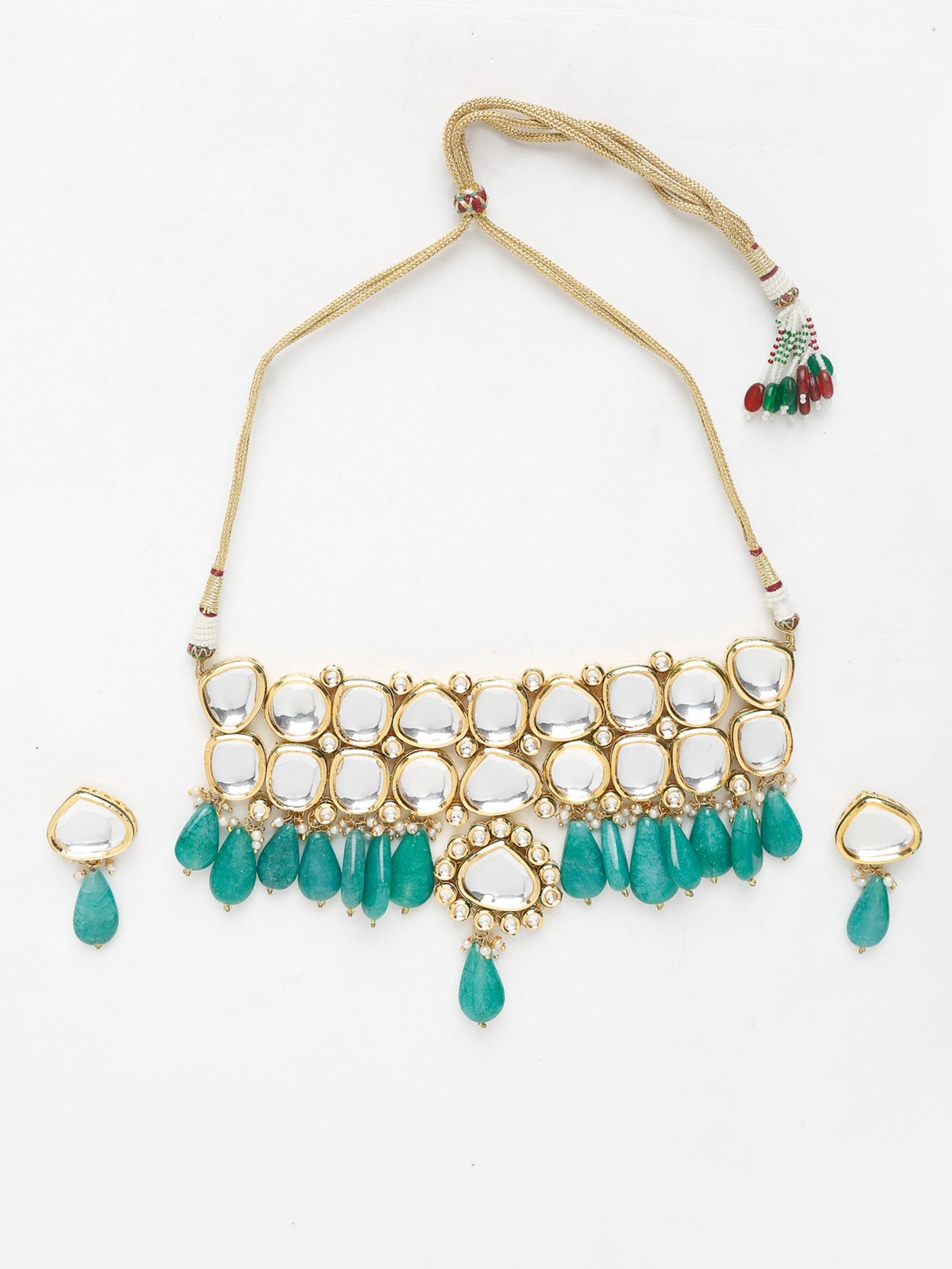 Kundan Choker With Studs - Ruby Raang | Grocsy