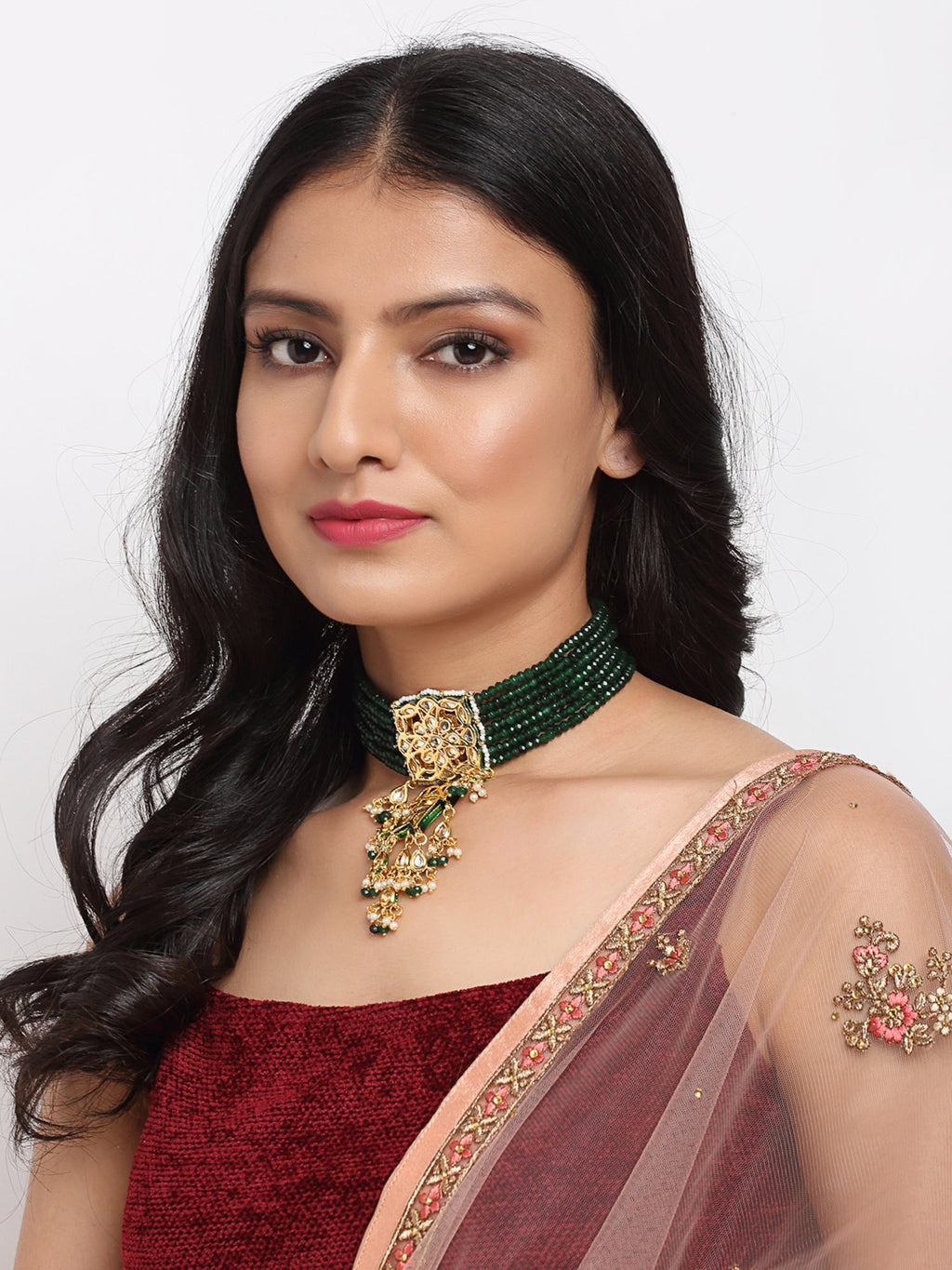 Stone Kundan Choker - Ruby Raang | Grocsy