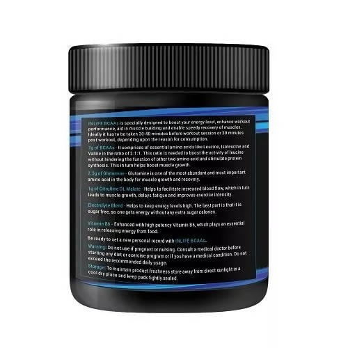 Inlife BCAAs Powder Orange Flavour | Grocsy