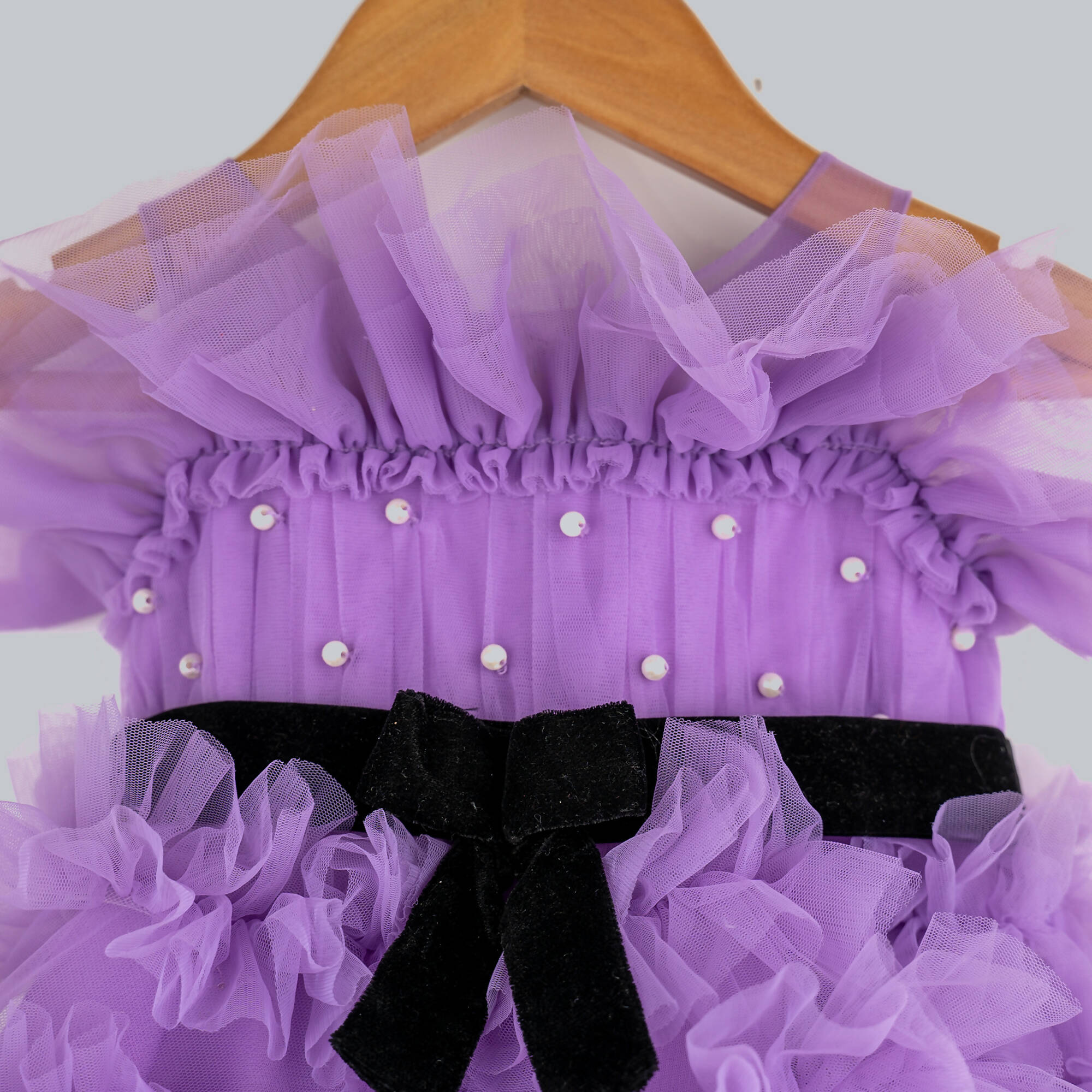 Pink Cow Fashions Purple Frilled Dress | Grocsy