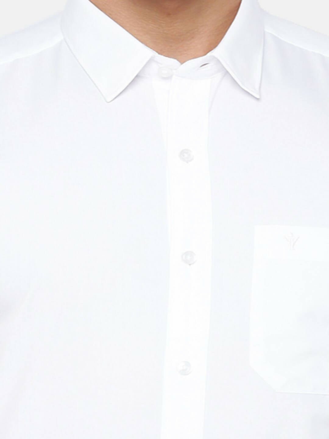 Ramraj Cotton Mens Half Sleeve Formal 100 % Cotton White Shirt | Grocsy