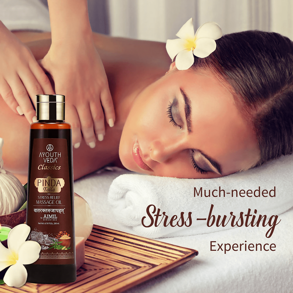 Ayouthveda Pinda Taila for Stress Relief Massage Oil | Grocsy