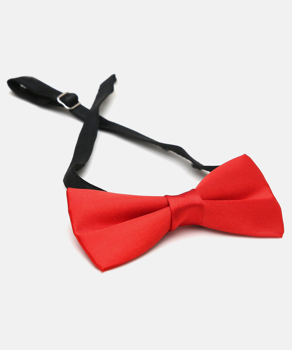 Manet Boys Solid Single Layer Bow - Red | Grocsy