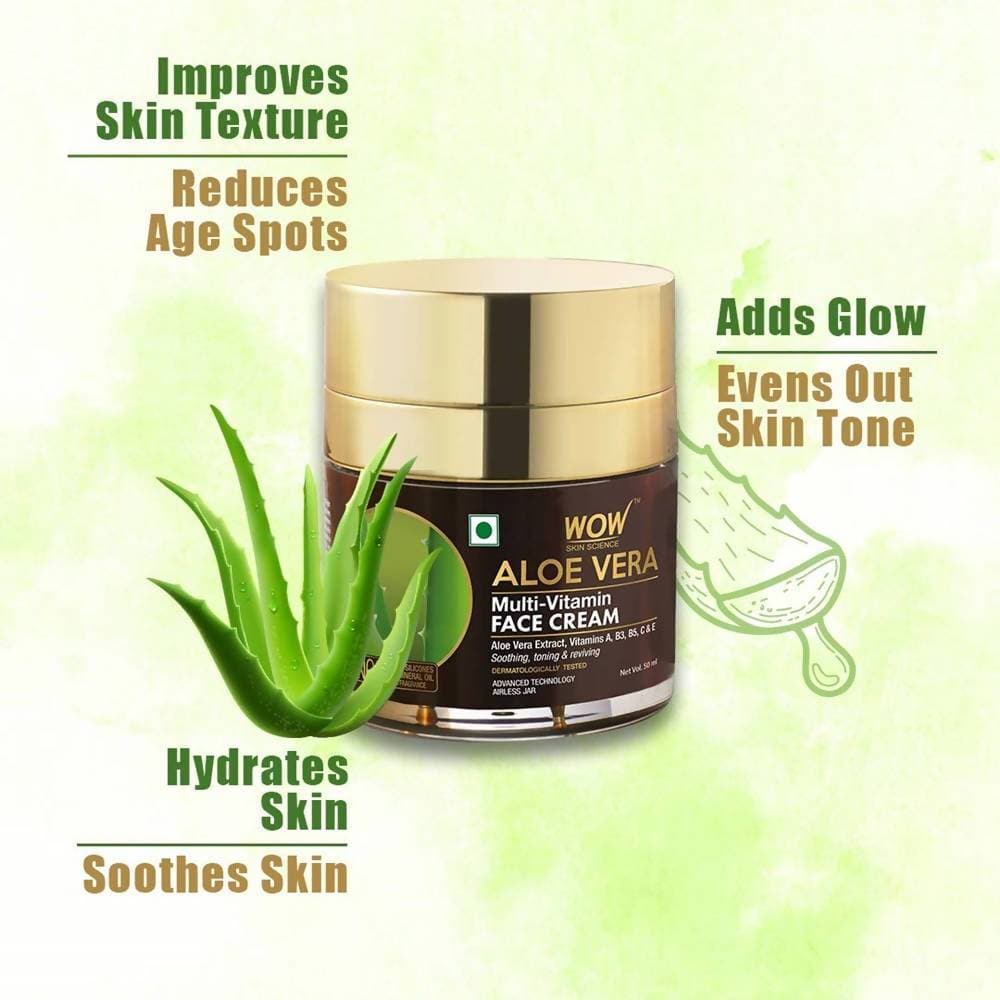 Wow Skin Science Aloe Vera Multi-Vitamin Face Cream | Grocsy