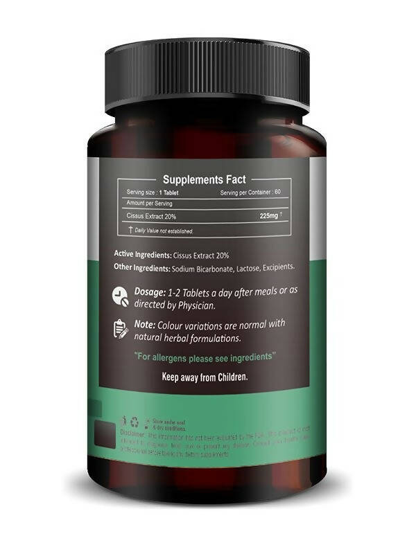 H&C Herbal Cissus Extract Quick Dissolving Tablets | Grocsy