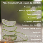 Nutriorg Aloevera Face Gel with sandal & Turmeric | Grocsy